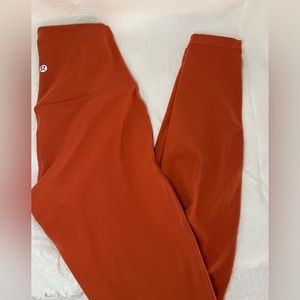 Lululemon Athletica Align 28” Pant Canyon Orange. High Rise Size 4 Leggings